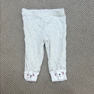 Carter's Gray Leggings with Fun Face Details